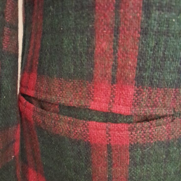 Adolfo International Vintage Wool Bend Plaid Blazer - Picture 5 of 9